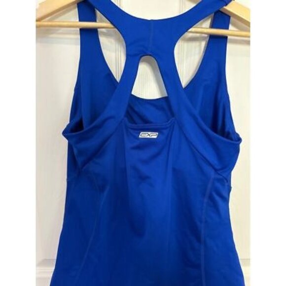 EXP Core Womens Racerback Athletic Tank Top Medium Blue - Picture 2 of 3